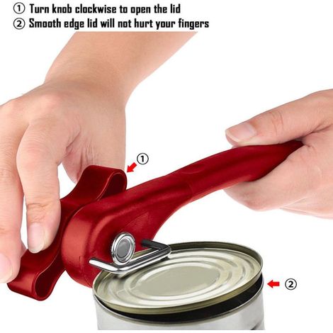 6 ouvre‑boîtes latéraux en inox – Coupe nette et sans bords tranchants – Accessoire de cuisine pratique et sûr (1/4)
