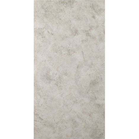 SPC Plancher vinyle à clic, revêtement PVC effet béton, 6 mm d’épaisseur avec couche d’usure 1 mm, compatible chauffage au sol, lot de planches massives design. (1/5)