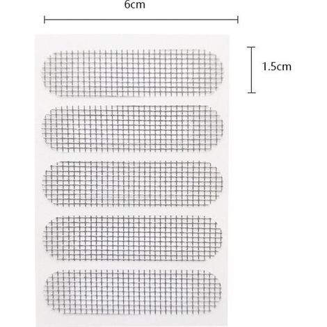 20pcs Ruban Adhesif Reparation Moustiquaire, Patch Repare Moustiquaire Réparation de Fenêtre Kit de Moustiquaire Adhesive Reparation (trou de roulement blanc) (1/5)