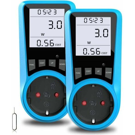Electricity cost meter, BMK electricity meter, power meter, energy cost meter, power meter socket, power meter with LCD screen plus large (1/5)