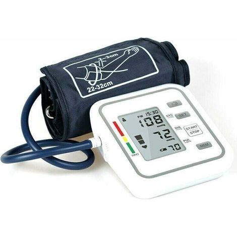 Tensiomètre électronique automatique de style bras supérieur avec grand écran LCD Outil de mesure numérique intelligent de la pression artérielle,de (1/4)