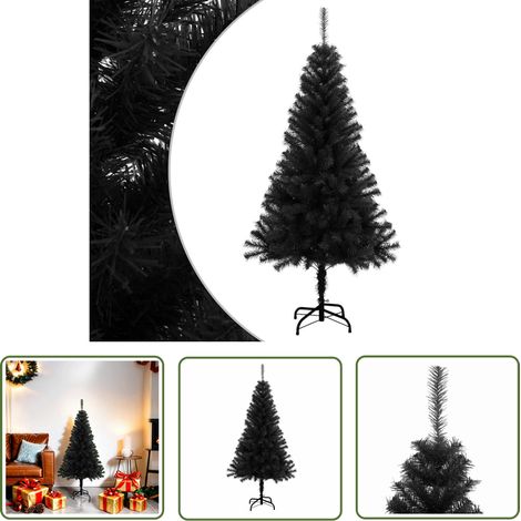 Weihnachtsbaum 120 cm - vidaXL Künstlicher Weihnachtsbaum mit Ständer Schwarz 120 cm PVC - Künstlicher Christbaum (1/5)