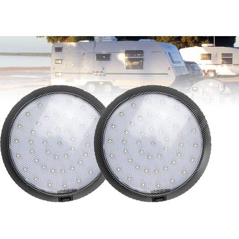 4-teiliges Set 12V 46 LED-Deckenleuchten für Wohnmobile Innenbeleuchtung für Wohnmobile mit Schalter Deckenleuchten für Wohnmobile Dachleuchten (1/5)