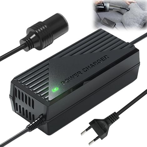 Convertisseur de Tension 220v à 12v, Adaptateur Prise Allume-Cigare, convertisseur Adaptateur Secteur, Adaptateur Alimentation glacière, redresseur Secteur pour compresseur glacière et Ventilateurs (1/5)