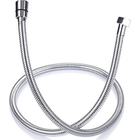 Flexible de Douche 1.5m en Acier Inoxydable Anti Torsion, Tuyau de Douche Raccord Standard G 1/2 Universel, Accessoires Salle de Bains Adaptable à Toutes les Douchettes