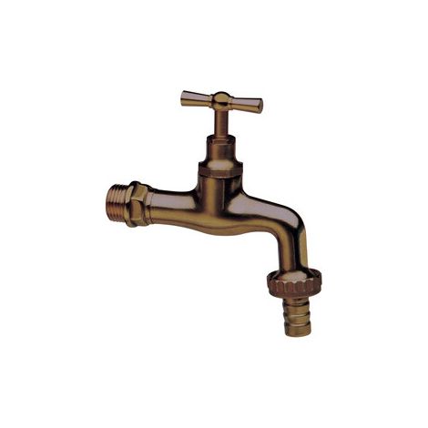 PL RUBINETTO OTTONE ANTICATO C/PORTAGOM D 1/2- RUBINETTERIE ASSOCIATE- 6,0 pz