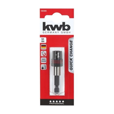 KWB 100300 porta puntas de acero cambio rápido