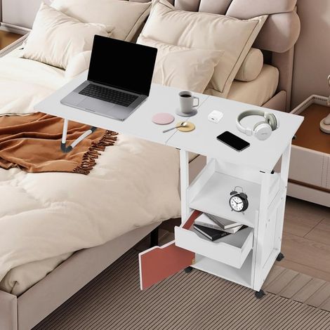 Soges Rollender Laptoptisch Höhenverstellbar – Mobiler C-Tisch Mit Tablet-Schlitz, 31,5 Zoll, Für Sofa Soges Rollender Laptoptisch Höhenverstellbar – Mobiler C-Tisch Mit Tablet-Schlitz, 31,5 Zoll, Für Sofa