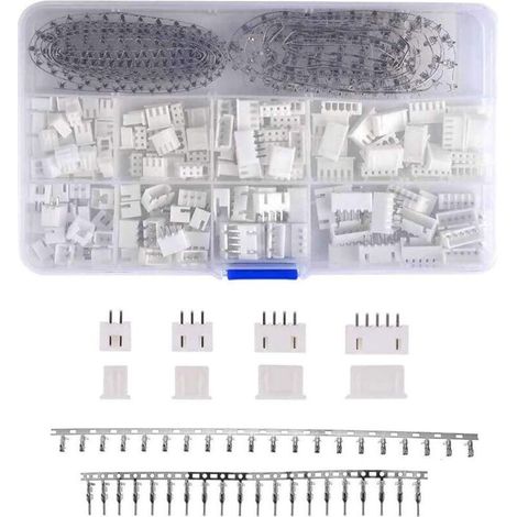 Kit Connecteur JST 2.54mm 2/3/4/5 Pins Mâle Femelle avec Boîtier 560 Pièces (1/4)
