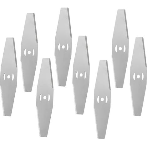 Paquete de 8 cuchillas de repuesto universales de metal para cortacésped y desbrozadora (15 cm, 24 V/36 V). (1/4)