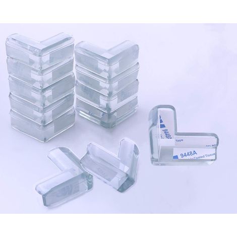 Lot de 12 protections d'angle transparentes en forme de L pour bébé - Protection contre les chocs - Protection d'angle contre les blessures - Anti-collision-RAPANDA (1/3)