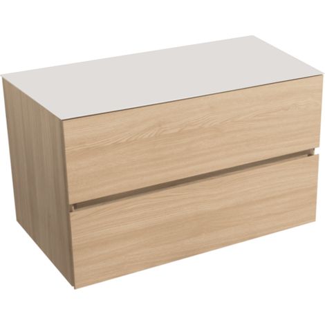 Naturel Mobile in legno chiaro Verona con due cassetti 85x52x50cm (VERONA86SDBU) (1/3)