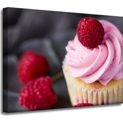 Leinwanddruck „Küche Himbeer-Cupcake“ 40x30