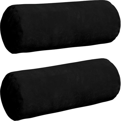 Maison Exclusive - Bolsterkissen 2 Stück Schwarz Ø 15 x 40 cm Mik