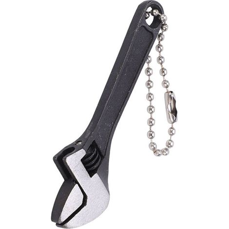 Clé porte-clés acier galvanisé noir 6,35cm réglable professionnel haute dureté mini clé maison industrielle portable (1/5)