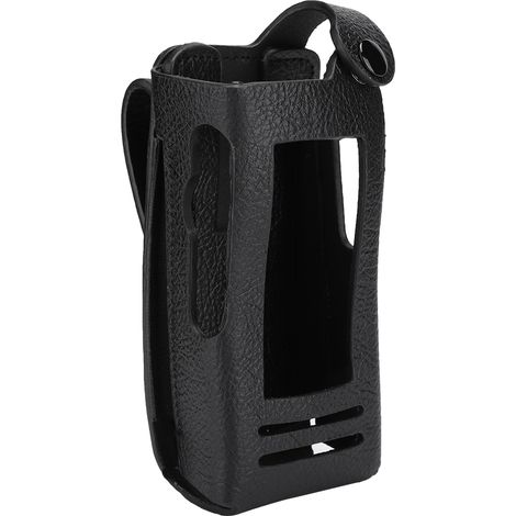 Hartlederetui für das Motorola P8268 Walkie-Talkie, mit rückseitigem Verschluss und Nylon-Schultergurt (1/5)