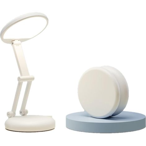 Lampe de bureau LED pliable, rechargeable et sans fil, blanche (1/5)