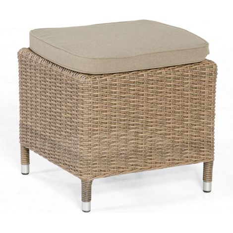 Sonnenpartner Garten-Fußhocker Solares Aluminium mit Polyrattan rustic-stream Hocker