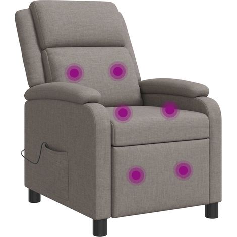 Silla de masajes reclinable Topo Tela vidaXL (1/5)