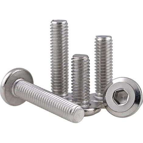 Meuble Boulon - Vis à Six Pans pour Meubles, Lit et Chaises, Acier Inoxydable, M6×10mm,20 pcs (1/5)
