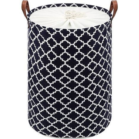 grand Organiser Paniers Pour Vtements Stockage, Cordon Paniers Linge, Pliable Sac Linge, Pliage Grande Capacit Corbeilles Linge (bleu Feuilles, (1/5)