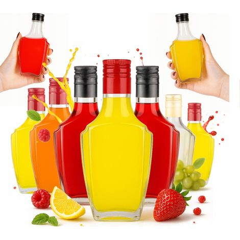50 bouteilles en verre NOBEL 250 ml pour liqueurs, moonshine, vin, alcool. Avec bouchon. (1/5)