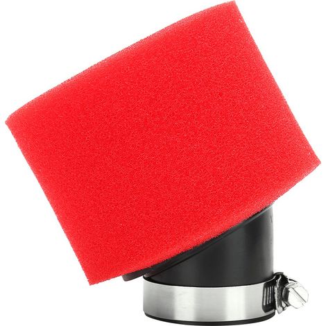 Filtre à Air en mousse coudé à 45 °, 38mm/1,5 pouces, nettoyeur de capsules pour CRF50 XR50 CRF ATV PIT DIRT BIKE 110cc 125cc rouge (1/5)