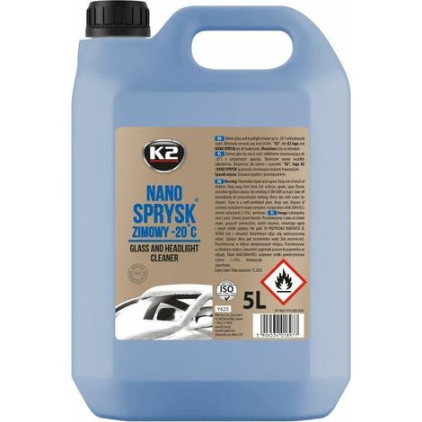 Liquide lave-glace hiver K2 -20°C, nano spray hiver 5 l