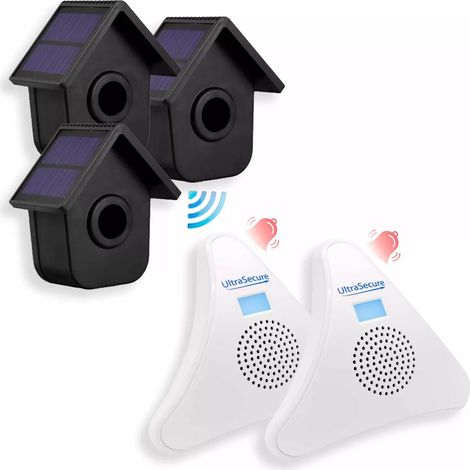 Kit alerte de passage 600m - 3 détecteurs 6 panneaux solaires & 2 carillons 35 mélodies volume réglable (DA600+) (1/5)