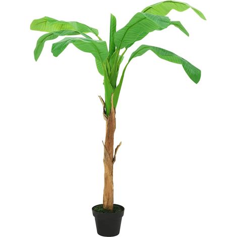vidaXL Árbol bananero artificial con macetero 180 cm verde (1/5)