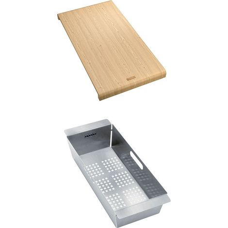 Set accessoires éviers Maris MRG 651 - Fragranit : panier égouttoir + planche - Franke (1/3)