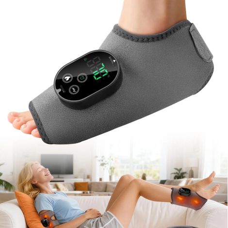 Fußmassagegerät, 3-in-1-Fußpflege, kabellose, beheizbare Knöchelstütze, 3 Vibrationsmodi, 6 Temperaturstufen (1/5)