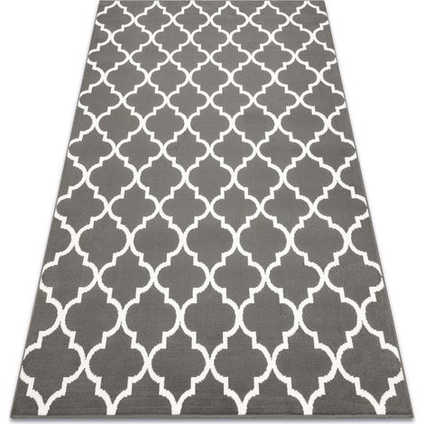Tappeto BCF Morad TRELIS Traliccio marocchino - antracite, grigio  grey 200x300 cm