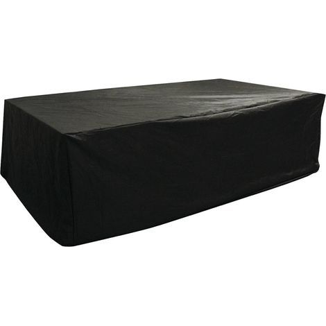 Schutzhülle für Gartenmöbel 121 x 114 x 77 cm – Wasserdicht UV30+ – Verstellbarer Kordelzug – 160 g/m² Polyestergewebe – Schwarz (1/5)