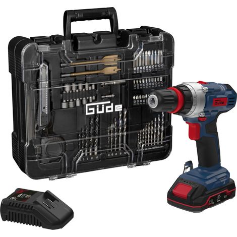 Perceuse-visseuse sans fil 126 pièces (18 V, avec jeu d'embouts/forets dans le coffret, 2 vitesses, 19 + 1 niveaux de couple, max. 30 Nm, mandrin auto-serrant 10 mm, lumière LED, batterie (1/5)