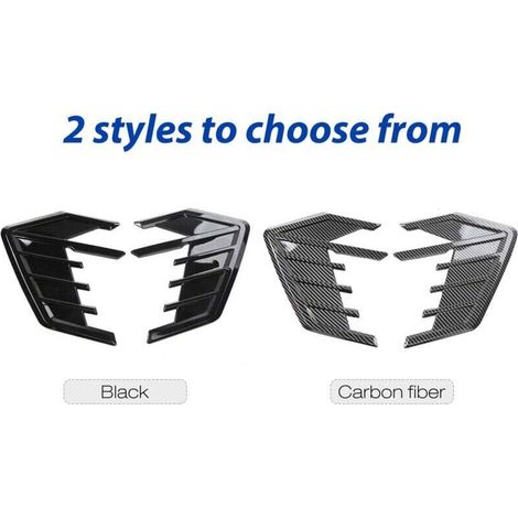 Zoternen Lot de 2 grilles d'aération latérales universelles pour garde-boue de voiture, décoration pour grille d'admission d'air, becquet, style DIY