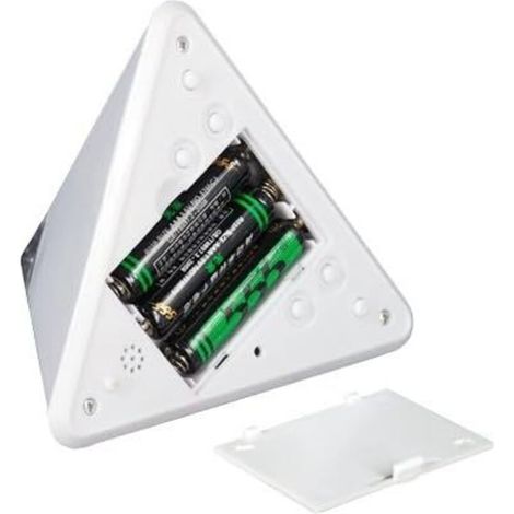 Orologio multifunzionale creativo a forma di piramide triangolare colorata con termometro a LED, orologio digitale colorato che cambia colore (1/4)
