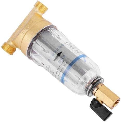Préfiltre à eau Ulisem - Préfiltre à eau domestique réutilisable, système de filtration des sédiments, nettoyage par lavage à contre-courant, élimination de la rouille et des sédiments (taille : filet