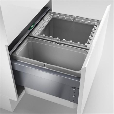 Naber Cox® Base 360 R/600-2, Abfallsammler für Frontauszüge, hellgra (1/2)