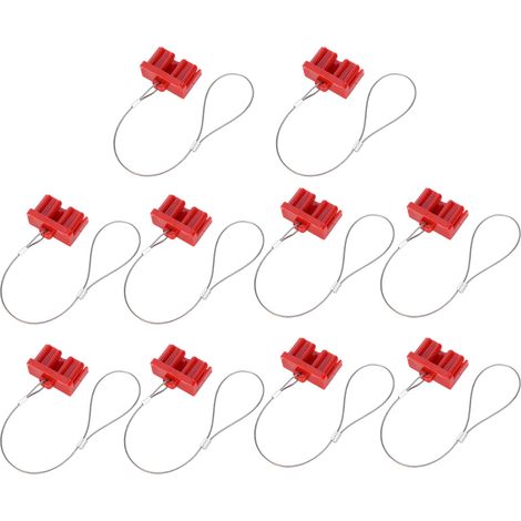10 Pièces Bouchons de Sécurité Rouge pour Connecteurs de Chariot Élévateur, Protection en Plastique Rigide 120A (1/5)