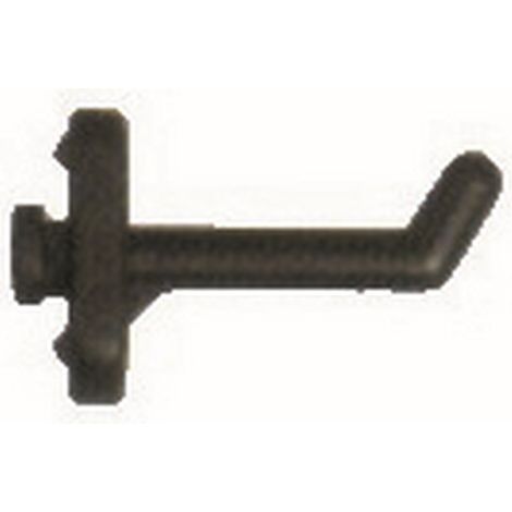 100PZ GANCIO PLASTICA X PANNELLI FORATI FIG.7 A "L"MM.20 (1/2)