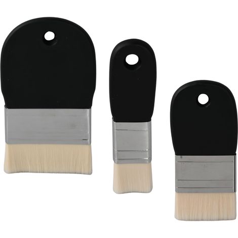 Lot de 3 pinceaux plats pour artistes – Large pinceau à palette avec manche en bois, polyvalents pour acrylique, aquarelle, gouache et huile sur toile, durables et réutilisables (1/5)