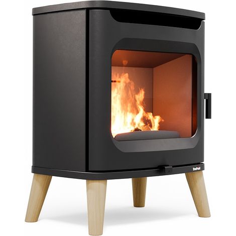 Kaminofen FLOS WOOD, mit Holzfüßen