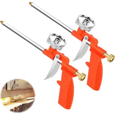 Pistolet à mousse 2 pièces, idéal pour le calfeutrage, l'étanchéité et le remplissage dans la construction.