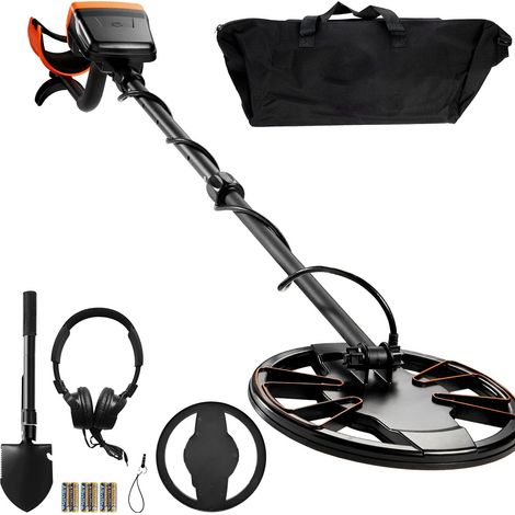 Détecteur de métaux pour adultes et enfants, bobine étanche de 25,4 cm, écran LCD avec 7 modes, tige en aluminium réglable de 104,1 à 132,1 cm, puce DSP pour précision accrue, profondeur de détection (1/5)
