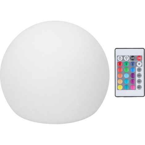 Wasserdichte LED-Kugellampe für den Außenbereich mit RGBW-Farben, 16 dimmbaren Farben, 4 Modi und 24-Tasten-Fernbedienung