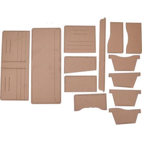 Transparente Acryl-Schablone für Ledergeldbörsen, Vorlage zur Herstellung von Handtaschen (1/5)