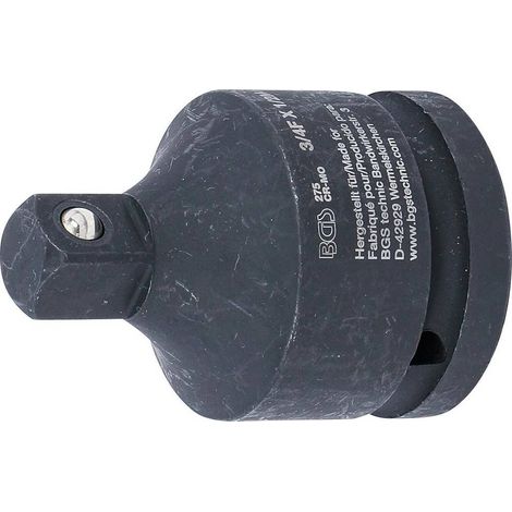Adaptateur de Clé à Douille à Choc - Femelle 20 mm (3/4), Mâle 12,5 mm (1/2) - Acier Résistant - Adaptation - D-Work (1/5)