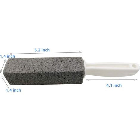 Pierre ponce pour le nettoyage de la cuvette des toilettes avec manche, brosse de toilette en pierre ponce (lot de 4).-AquaForge (1/4)