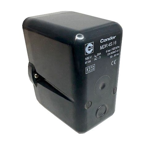 Condor Druckschalter 4S / 6 500V 20A 6bar inkl. Anschlussgewinde und 2 Anschlusskabel (1/4)